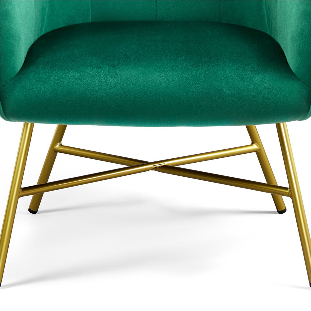 Velvet Club Accent Chair, Green