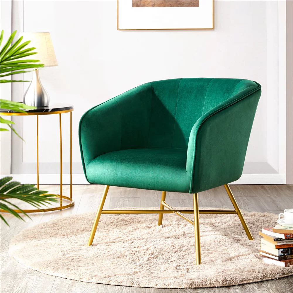 Velvet Club Accent Chair, Green