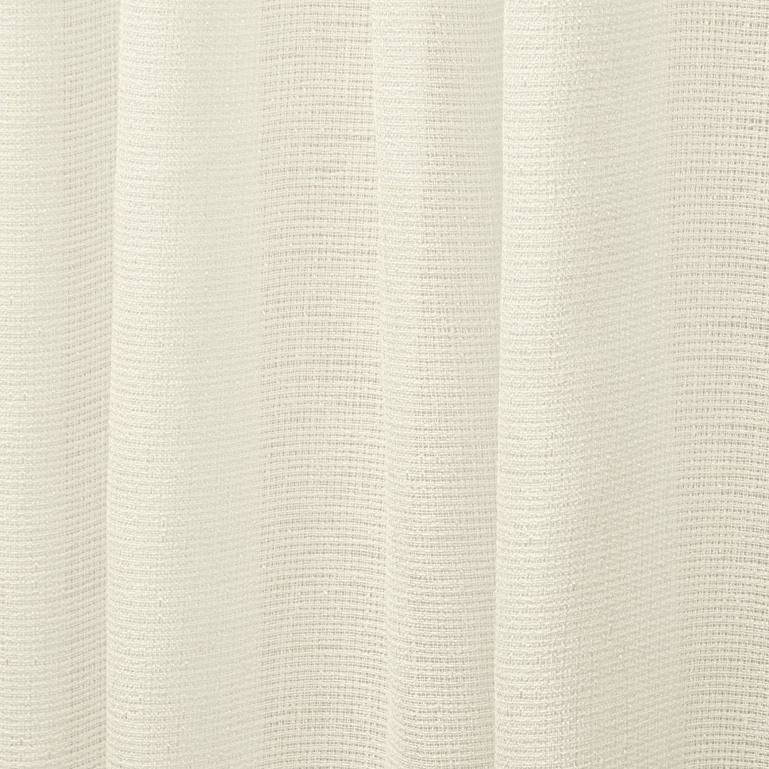 Miami Semi-Sheer Textured Indoor/Outdoor Grommet Top Curtain Panel, 54"X84", Ivory, Set of 2