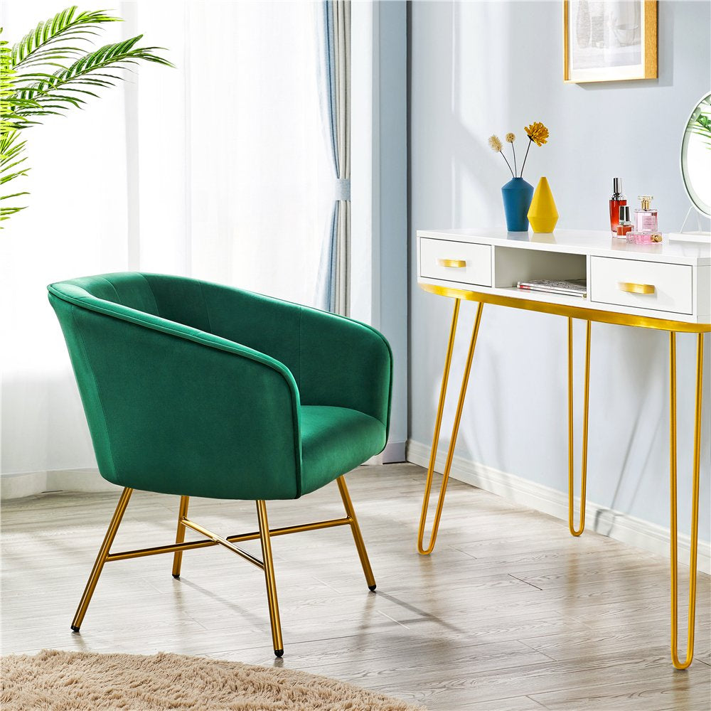 Velvet Club Accent Chair, Green